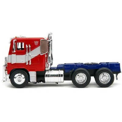 Jada Toys Jada 1 To 32 Scale Optimus Prime Tractor Truck Red & Blue With Silver Stripes Transformers Rise Of T