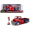 Jada Toys Jada 1952 Chevrolet Coe Pickup Truck Red & Blue With Wonder Woman Diecast Figure Dc Comics Bombshell