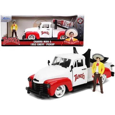 Jada Toys Jada 1953 Chevrolet Pickup Truck 1 By 24 Scale Diecast Model Car White & Red