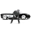 Jada Toys Jada 1957 Chevrolet Corvette Black With White Top & Wolfman Diecast Figure Universal Monsters Hollyw