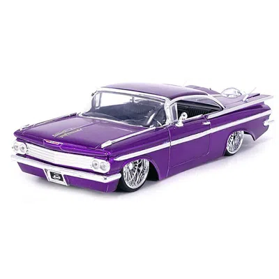 Jada Toys Jada 1959 Chevrolet Impala Lowrider Candy Purple With Dub Wire Wheels Street Low Series 1-24 Scale D