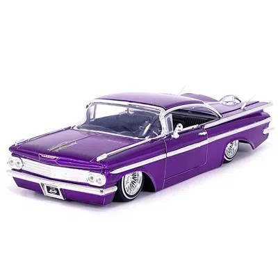 Jada Toys Jada 1959 Chevrolet Impala Lowrider Candy Purple With Wire Wheels Street Low Series 1-24 Scale Dieca
