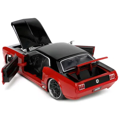 Jada Toys Jada 1965 Ford Mustang Custom Red & Black Bigtime Muscle Series 1-24 Diecast Model Car
