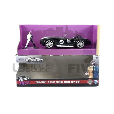 Jada Toys Jada 1965 Shelby Cobra 427 S-c No.2 Black Metallic & White & Harvey Two-face Diecast Figure Batman H