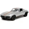 Jada Toys Jada 1966 Chevrolet Corvette Silver Metallic With Bronze Stripes Bigtime Muscle Series 1-24 Scale Di