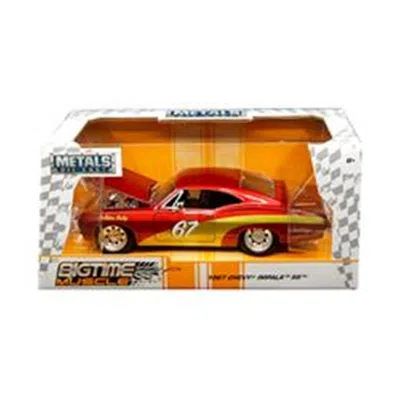 Jada Toys Jada 1967 Chevrolet Impala Ss No.67 Golden Ruby Red With Gold Stripes Bigtime Muscle 1-24 Diecast Mo In Multi