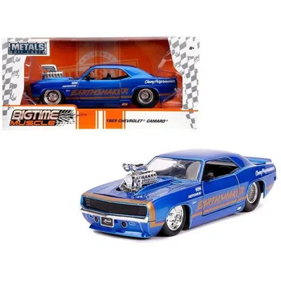 Jada Toys Jada 1969 Chevrolet Camaro Earthshaker Candy Blue With Gold Stripe Bigtime Muscle 1-24 Diecast Model