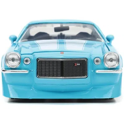 Jada Toys Jada 1971 Chevrolet Camaro Z-28 Light Blue With White Stripes Bigtime Muscle Series 1-24 Diecast Mod