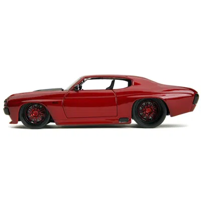 Jada Toys Jada 1971 Chevrolet Chevelle Ss Metallic With Stripes Pink Slips Series 1-24 Scale Diecast Model Car
