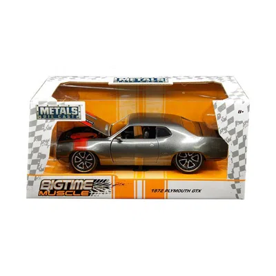 Jada Toys Jada 1972 Plymouth Gtx 440 Metallic Gray With Red Stripe Bigtime Muscle 1-24 Diecast Model Car