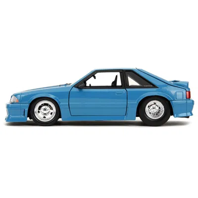 Jada Toys Jada 1989 Ford Mustang Gt Blue With Black Hood Stripes Fast & Furious Series 1-24 Scale Diecast Mode