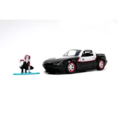 Jada Toys Jada 1990 Mazda Miata With Graphics & Ghost Spider Scale Diecast Figure Spider-man Marvel Series 1 B