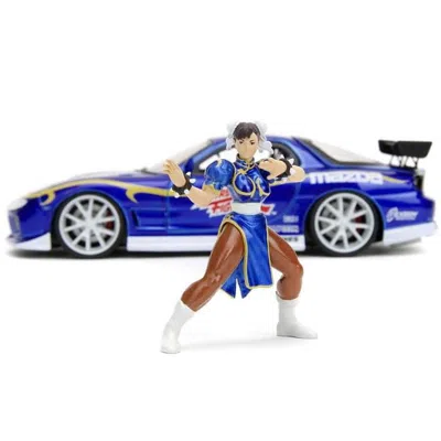 Jada Toys Jada 1993 Mazda Rx-7 Candy With Graphics & Chun-li Diecast Figure Street Fighter Video Game Anime Ho