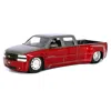 Jada Toys Jada 1999 Chevrolet Silverado Dually Pickup Truck Red Metallic & Gray With Stock Wheels Just Trucks