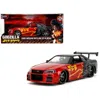Jada Toys Jada 2002 Nissan Skyline Gt-r R34 Rhd Right Hand Drive Red Metallic & Black Godzilla Destoroyah 1995