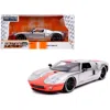 Jada Toys Jada 2005 Ford Gt Stripe Bigtime Muscle 1 By 24 Diecast Model Car Silver & Orange