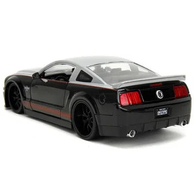 Jada Toys Jada 2008 Ford Shelby Mustang Gt-500kr Silver & Black With Red Stripes Bigtime Muscle Series 1-24 Sc