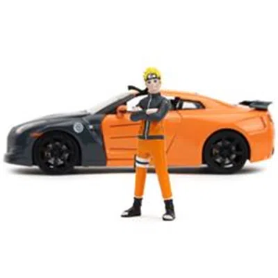Jada Toys Jada 2009 Nissan Gt-r R35 With Yellow Top & Graphics & Naruto Scale Diecast Figure 1 By 24 Scale Die