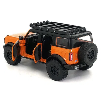 Jada Toys Jada 2021 Ford Bronco Stripes & Roof Rack Just Series 1 By 24 Scale Diecast Model Truck Orange With