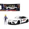 Jada Toys Jada 3.5 In. 1-24 Scale Diecast 2020 Toyota Supra & Roy Focker Diecast Figurine Robotech Hollywood R