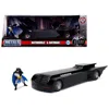 Jada Toys Jada Batmobile With Batman Diecast Figure Animated Dc Comics Series 1-24 Diecast Model Car