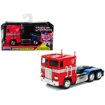 Jada Toys Jada G1 Autobot Optimus Prime Truck Red With Robot On Chassis From Transformers Diecast Model