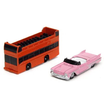 Jada Toys Jada Hollywood 100 Walk Of Fame Diorama With Convertible & Nano Scene Series Model Double-decker Bus