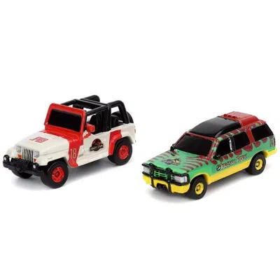 Jada Toys Jada Jurassic Park Theme Park Entrance Diorama With Jeep Wrangler & Ford Explorer 30th Anniversary J