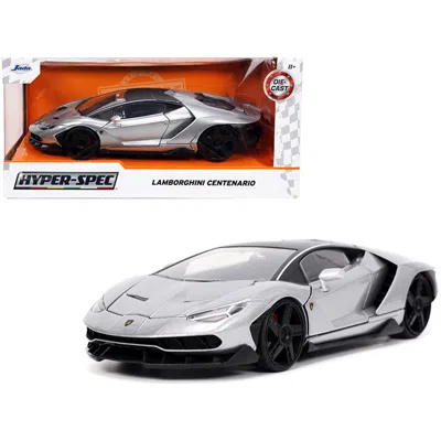 Jada Toys Jada Lamborghini Centenario Gray Metallic With Black Top Hyper-spec Series 1-24 Scale Diecast Model 