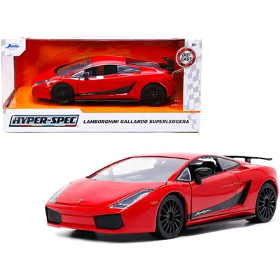 Jada Toys Jada Lamborghini Gallardo Superleggera Red With Black Stripes Hyper-spec Series 1-24 Scale Diecast M
