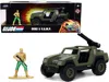 Jada V. A.m. P. Olive Green And Duke Diecast Figurine "g. I. Joe" "hollywood Rides" Series 1/32 Diecast M