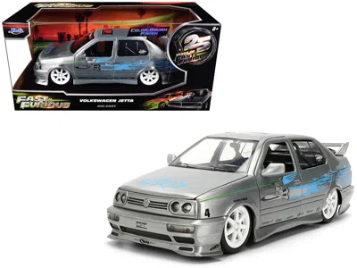 Jada Volkswagen Jetta Raw Metal Color Brush Finish "the Fast And The Furious" (2001) Movie "25 Years Of F In Silver