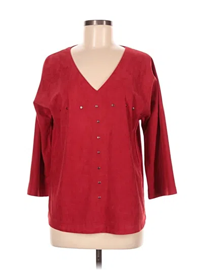 Pre-owned Jade 3/4 Sleeve Blouse In Red