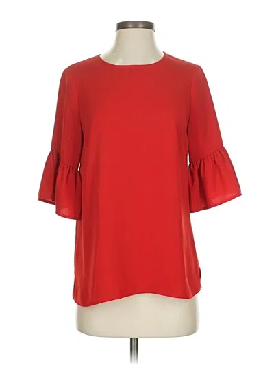 Pre-owned Jade 3/4 Sleeve Blouse In Red
