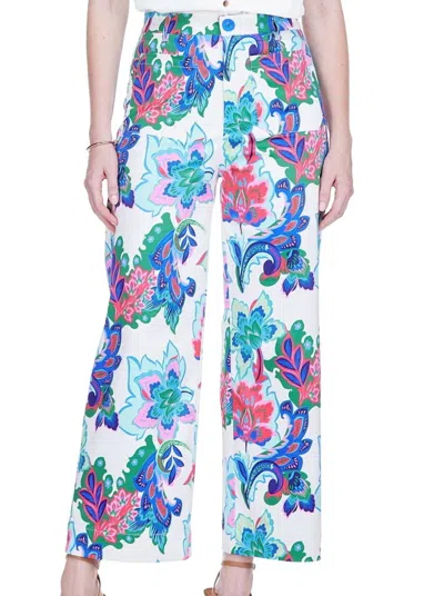 Jade & Joy Joy Exotic Garden Pocket Pants In Multi In Transparent
