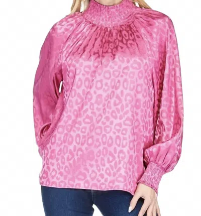 Jade Animal Print Blouse In Pink In Multi
