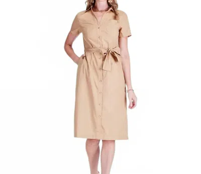 Jade Bella Shirt Dress In Khaki In Brown