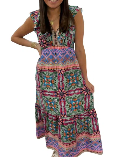 Jade Belle Maxi Dress In Multi