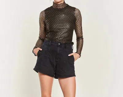 Jade By Jane Alu Top In Metallic In Multi