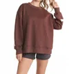 Jade By Jane Be Your Self Oversized Sweatshirt In Brown In Brown