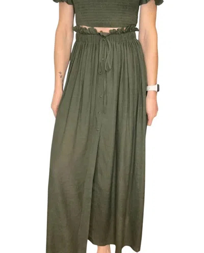 Jade By Jane Cadence Maxi Skirt In Olive In Green