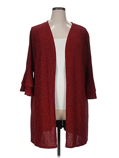 Pre-owned Jade By Jane Cardigan Sweater In Burgundy