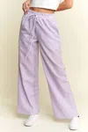 Jade By Jane Gingham Boxer Pants In Lavender