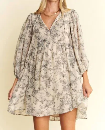 Jade By Jane Jayde Floral Mini Dress In Cream