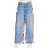 Jade By Jane Paisley Patchwork Jeans In Multi In Blue