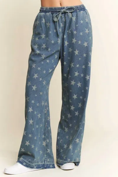 Jade By Jane Star Spangled Sweatpants In Blue In Multi