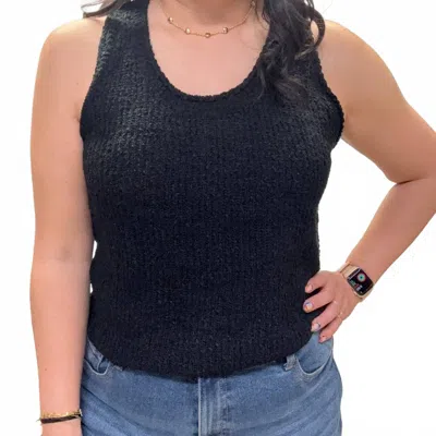 Jade By Jane Women's Solid Sweater Tank Top In Black