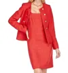Jade Cropped Jacket In Red In Red