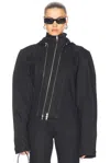 Jade Cropper Asymmetric Denim Jacket In Grey