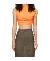 Jade Cropper Asymmetric T In Orange
